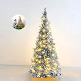 White Flocked Extendable Christmas Tree