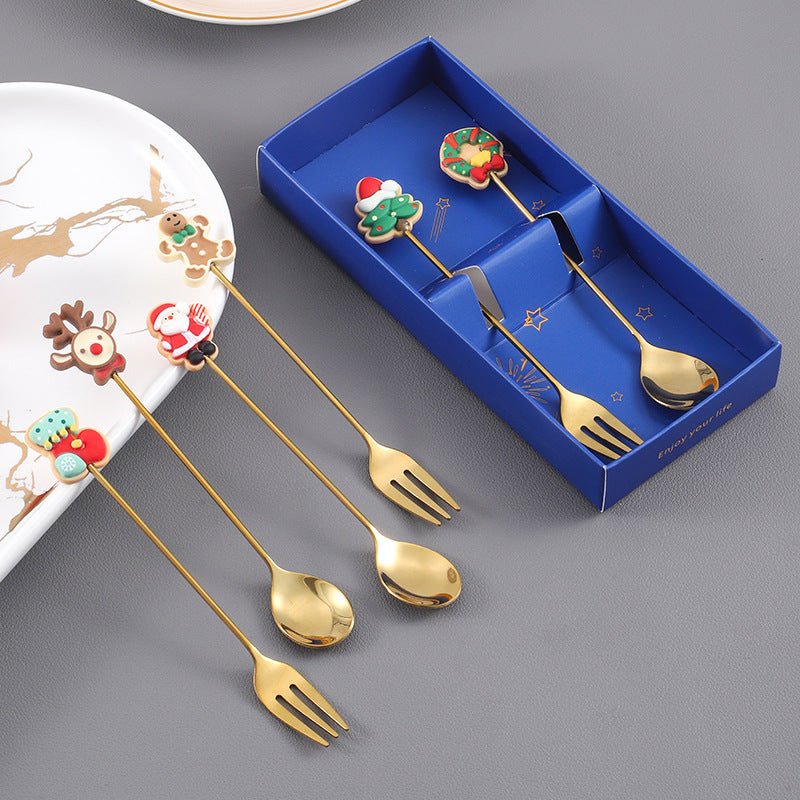 Christmas Character Spoon & Fork Set - Dear Eastern Lynn