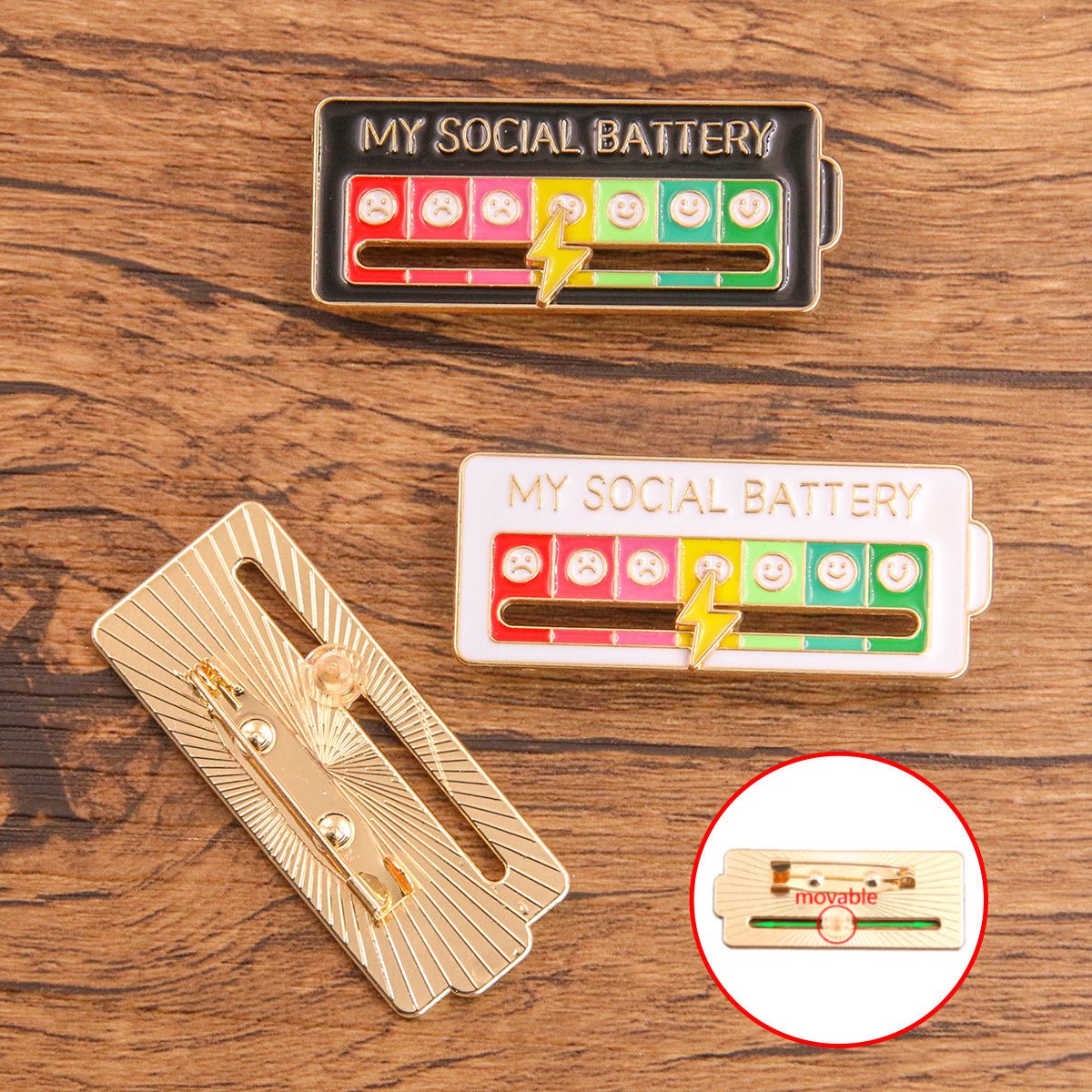 "My Social Battery" Mood Transition Pin - Dear Eastern Lynn
