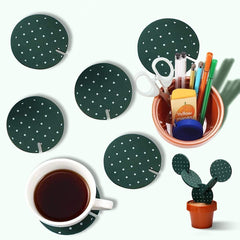 Polka Dot Cactus Coaster Set - Dear Eastern Lynn