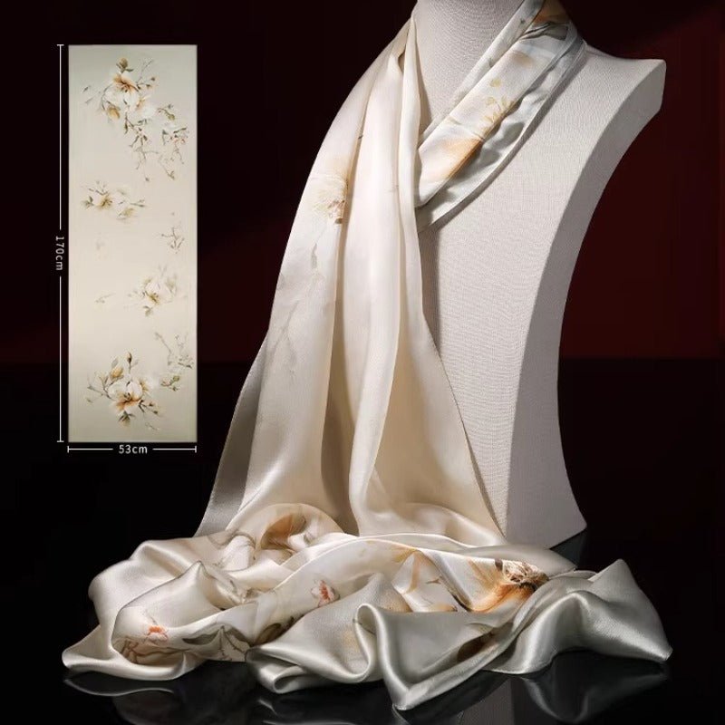 100% Pure Silk Lightweight Wrap Mulberry Silk Scarf - Dear Eastern Lynn