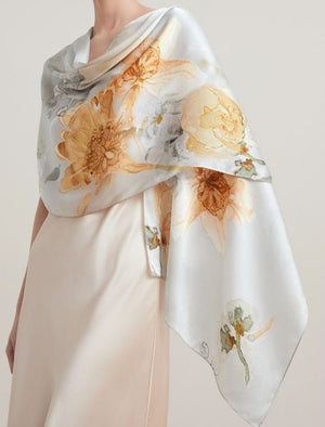 170x50cm Luxury 100% Pure Mulberry Silk Scarf - Dear Eastern Lynn