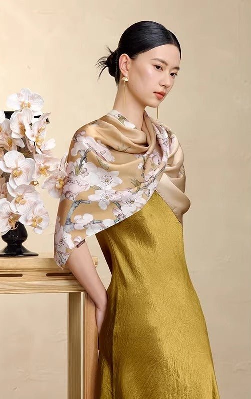 170x50cm Luxury Mulberry Silk Long Scarf - Dear Eastern Lynn