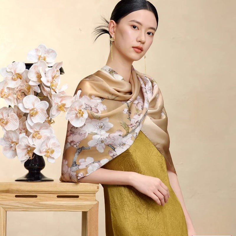 170x50cm Luxury Mulberry Silk Long Scarf - Dear Eastern Lynn