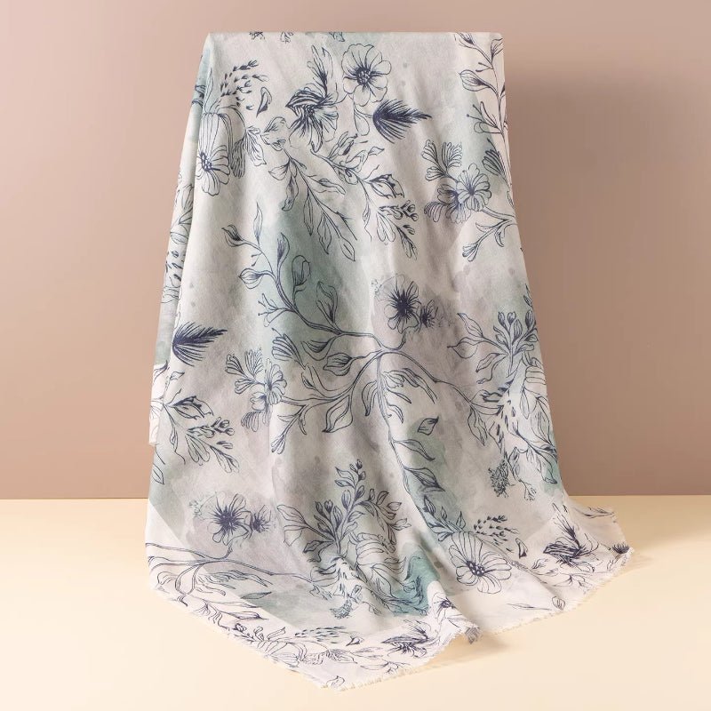 190x65cm 100% Fine Merino - Like Wool Oriental Wool Shawl Scarf - Dear Eastern Lynn