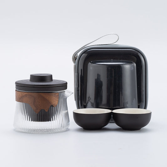 Tea Voyager Artisan Ceramic-Glass Travel Set