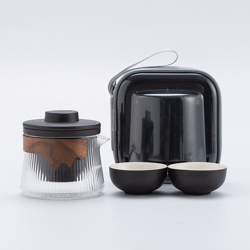 Tea Voyager Artisan Ceramic-Glass Travel Set