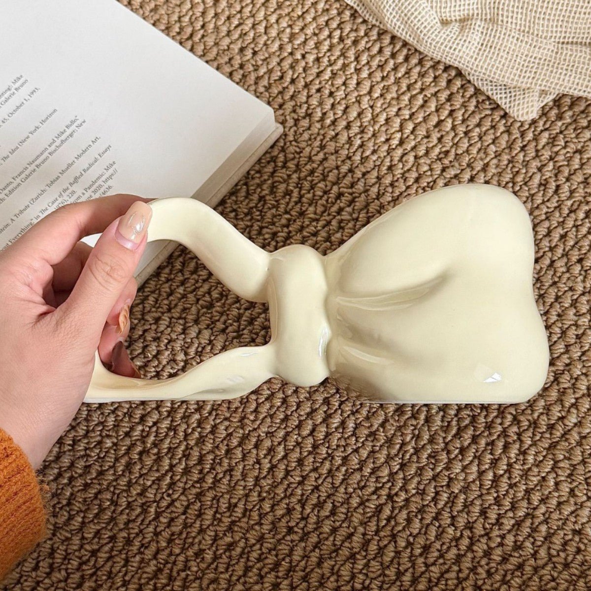 Bow - Long Handle Ceramic Mug - Dear Eastern Lynn