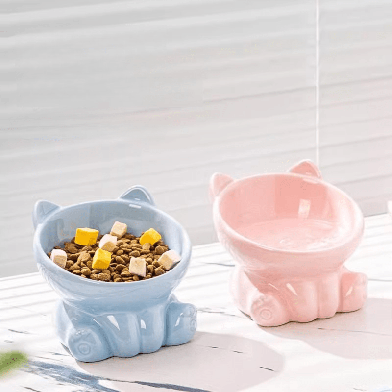 Ceramic Elevated Pet Bowl - Dear Eastern Lynn