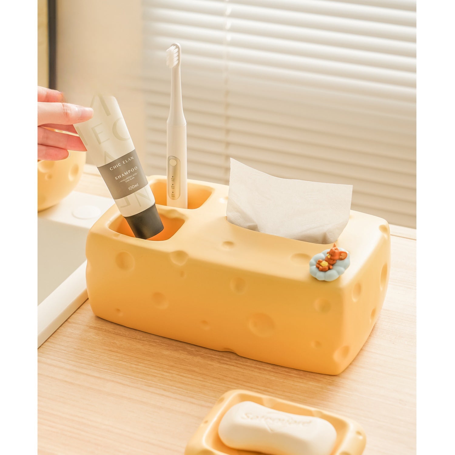 Cheese Ceramic Items in Bathroom - Dear Eastern Lynn