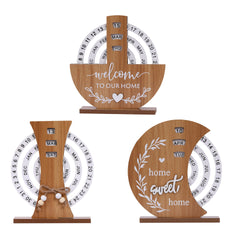 Hand - Rotating Wooden Perpetual Calendar - Dear Eastern Lynn