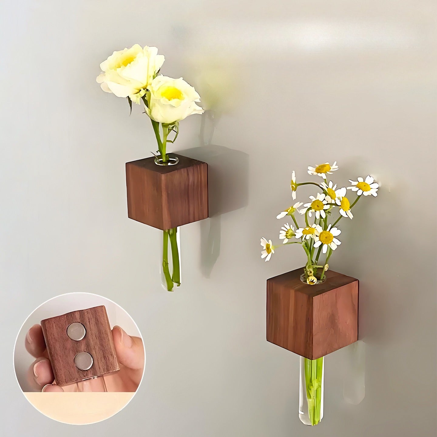 Magnetic Wooden Flower Holder - Dear Eastern Lynn