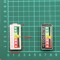 "My Social Battery" Mood Transition Pin - Dear Eastern Lynn