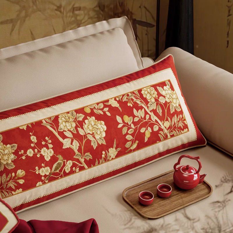 "Today’s Embrace" – Extra - Long Velvet Lumbar Pillow - Dear Eastern Lynn