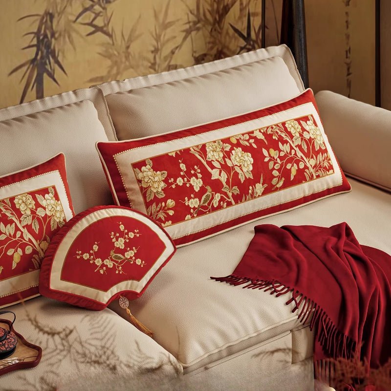 "Today’s Embrace" – Extra - Long Velvet Lumbar Pillow - Dear Eastern Lynn